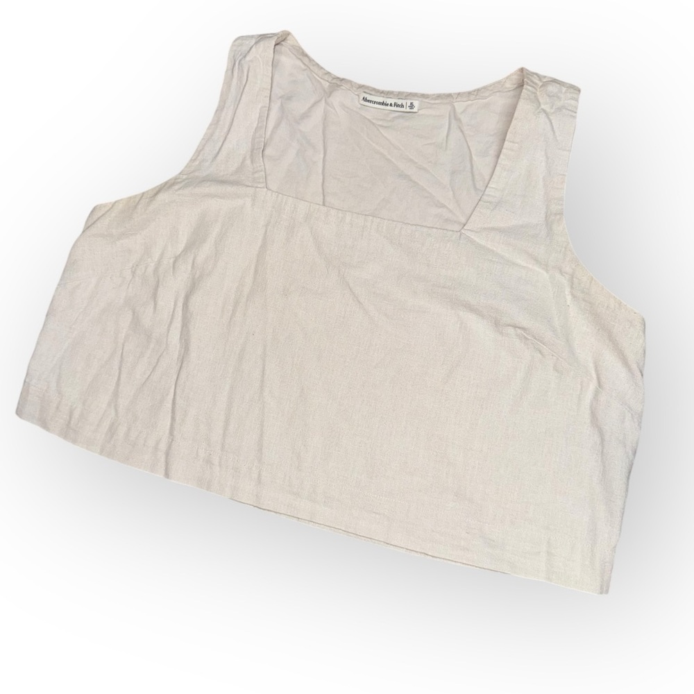 Abercrombie & Fitch Cream Sleeveless Top
